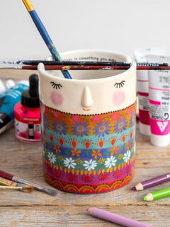 Painter's Cup Folk Lady