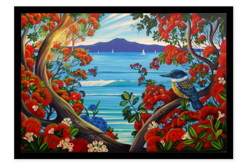 Boxed Frame S - Rangitoto Island View 2