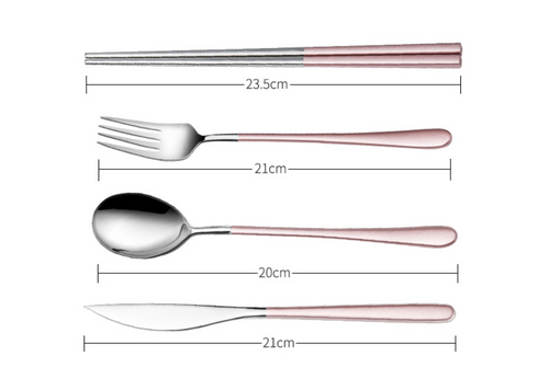 Stainless Steel Flat Cutlery Set of 4