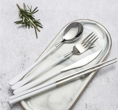 Stainless Steel Flat Cutlery Set of 4