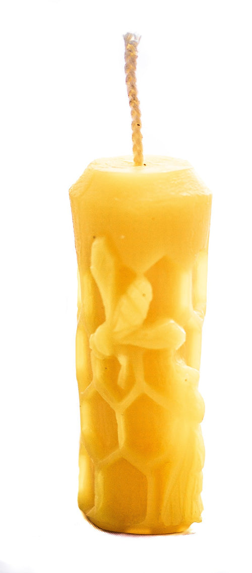 100% Natural Beeswax Candle - Tall Honeycomb