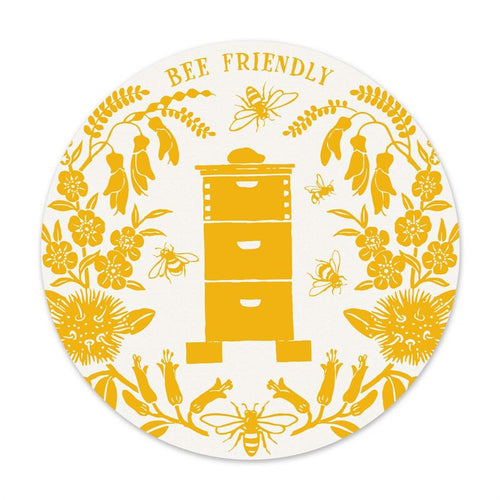 Bee Friendly - Round Swedish Dishcloth Wolfkamp & Stone