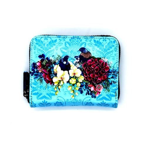 Leather Small Wallet - Garden Party