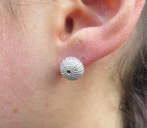 Sterling Silver Kina (Sea Urchin) Stud Earrings