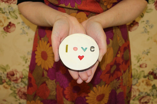 Ceramic Love Heart Disc