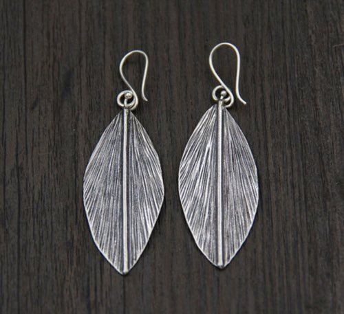 Sterling Silver Earrings - Leaf
