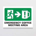 A5 Wooden Sign - Emergency Coffee