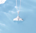 Sterling Silver Necklace - Koru Tattoo Whale Tail