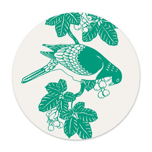 Kereru & Puriri - Round Swedish Dishcloth Wolfkamp & Stone