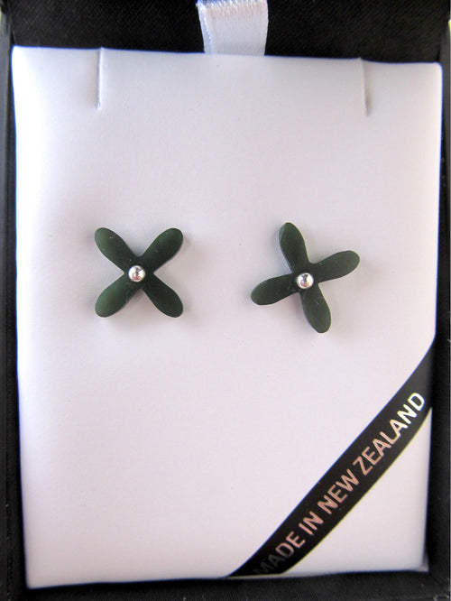 Greenstone Tapa stud earrings