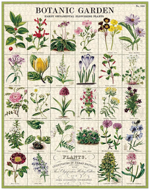 Cavallini & Co - Botanical Garden 1000 Pce - Vintage Puzzle