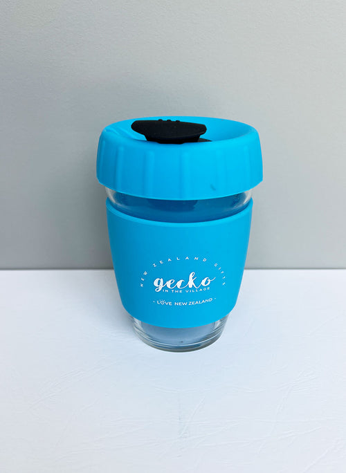 Reusable Glass Cup - Blue