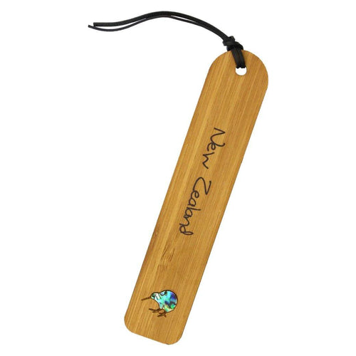 Wooden Bookmark - Paua Kiwi