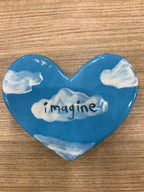 Ceramic Floating Heart Tile - Imagine
