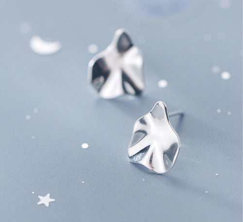 Sterling Silver Earrings - Lotus Leaf