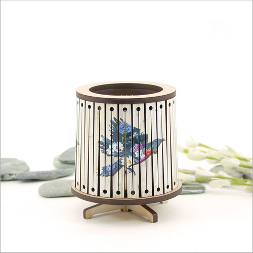 Round LED Tealight Holder -Floral Tui