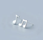 Sterling Silver Studs - Musical Note