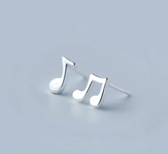Sterling Silver Studs - Musical Note