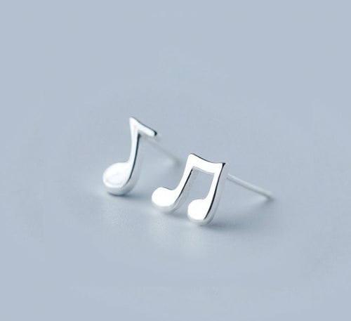 Sterling Silver Studs - Musical Note