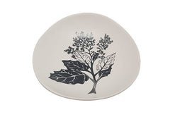 Black Rangiora On White - 10cm Porcelain Bowl