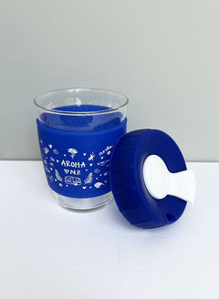 Reusable Glass Cup - Cobalt blue