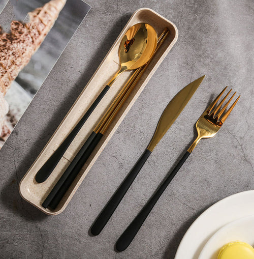 Stainless Steel Flat Cutlery Set of 4