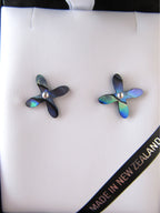 Paua tapa stud earrings