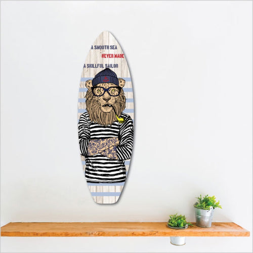 Ply Surfboard Art - Sailor Lion