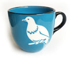 Blue Kereru Ceramic Mug NZ Made