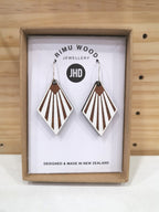 Earrings Napier Fan Deco white Silver Hook