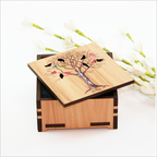Small Square Trinket Box - Birds on Tree