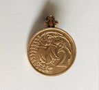 Re-minted Petite Coin Brooch - Two Cents