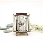 Round LED Tealight Holder - Floral Pukeko