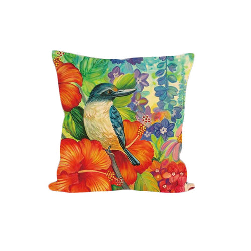 Cushion Cover - Kingfisher Hibiscus