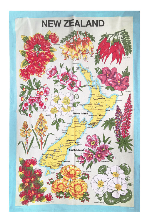 Tea Towel - New Zealand Floral
