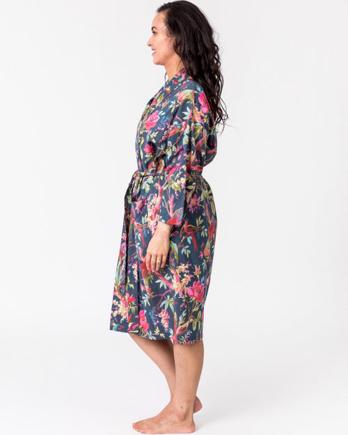 Cotton Kimono Paradise Bluestone
