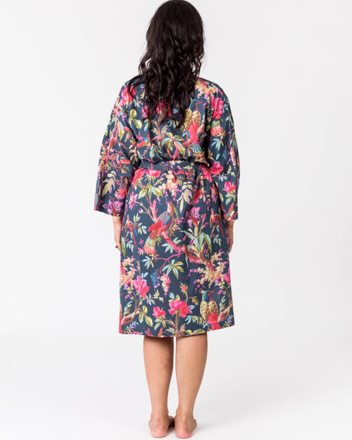 Cotton Kimono Paradise Bluestone