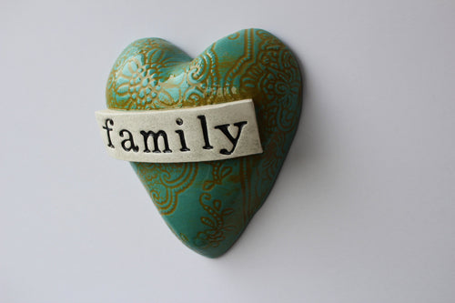 Ceramic Small Heart - Family