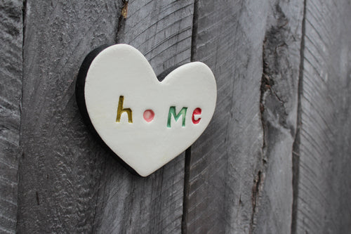 Ceramic Floating Heart Tile - Home