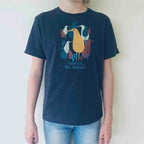 Childrens T Shirt - Aotearoa Kiwi Blue Marle