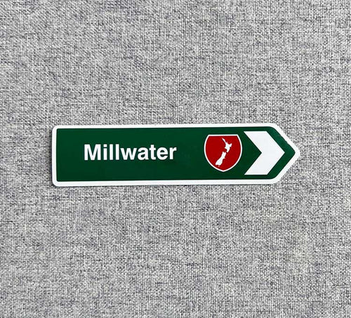 NZ Green Road Sign Magnet - Millwater
