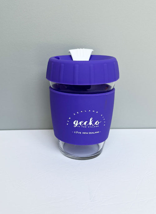 Reusable Glass Cup - Purple