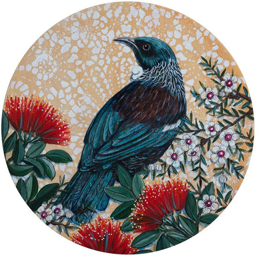 NZ Native Bird Kiwiana Decoration - Print on PLY Wood
