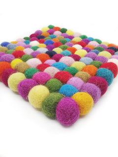 Wool Felt Square Coaster & Tablemat - Colourful