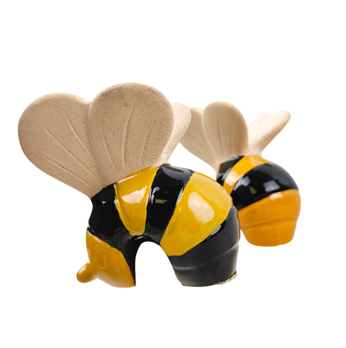 Bee Pot Hanger Black & Yellow 7cm