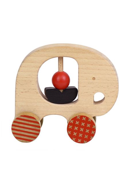 Wooden Push Along Elephant Toy