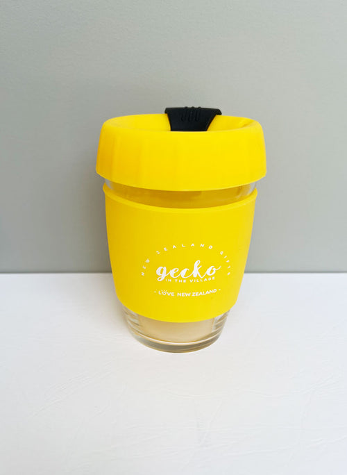 Reusable Glass Cup - Yellow