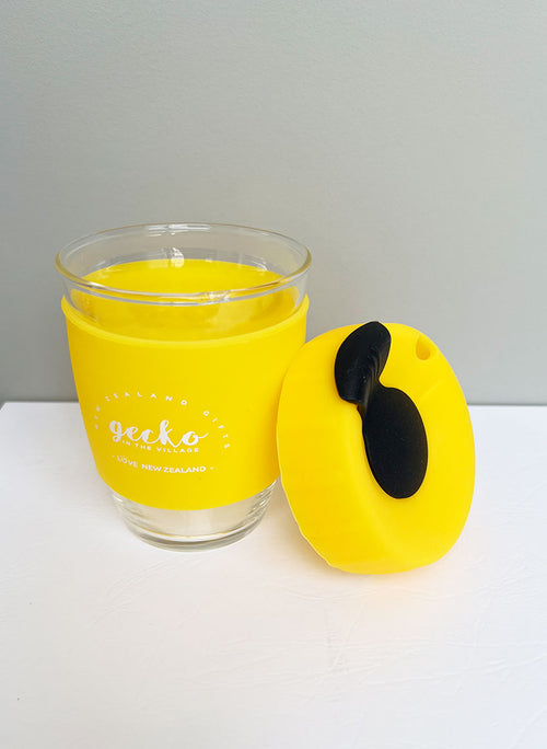 Reusable Glass Cup - Yellow